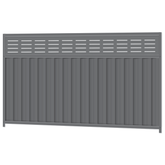 1500mm high  x 2400mm Colorbond Slat FX Fencing Panel 100% Australian Made, 3x Sheets, 2x Channel Posts, 3x Rails, 1x Infill sheet, Screws.
